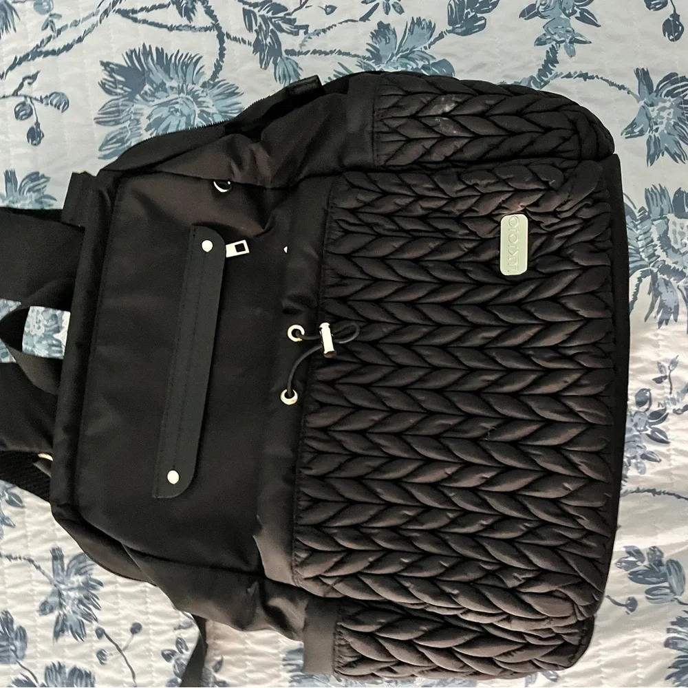 Elegant Black Baby Bag with Pom Pom